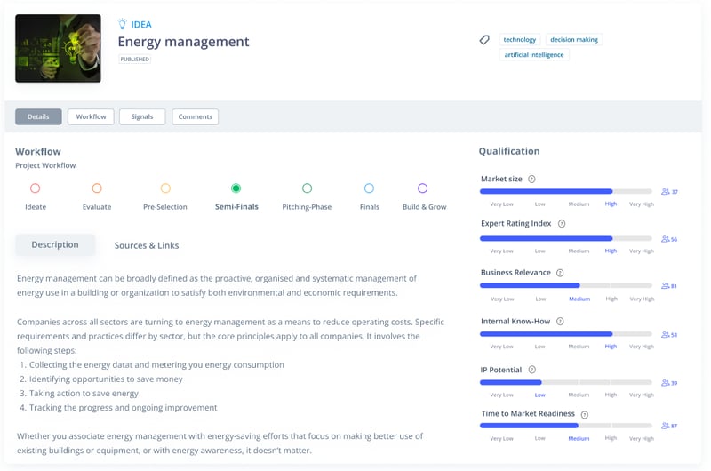 Idea-Project-Details-Workflow-Description-Qualification-Tags