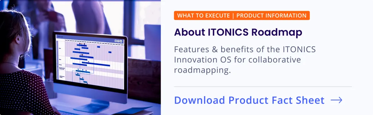 Get your Product Fact Sheet: ITONICS Roadmap - Software for collaborative and integrated Roadmapping