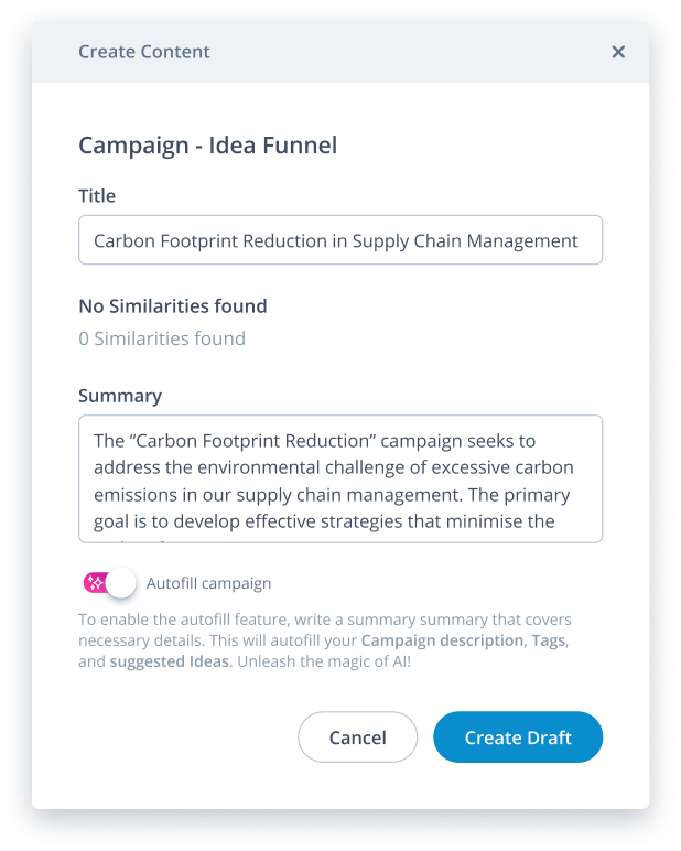 ITONICS Smart Ideation