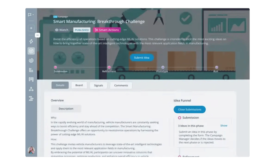 Key Features of ITONICS for Idea Management