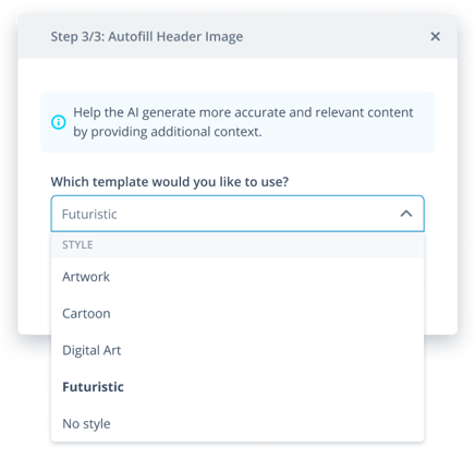 Autofill header image for idea submission