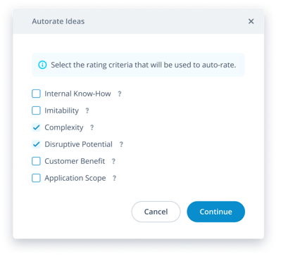 Automated rating of ideas